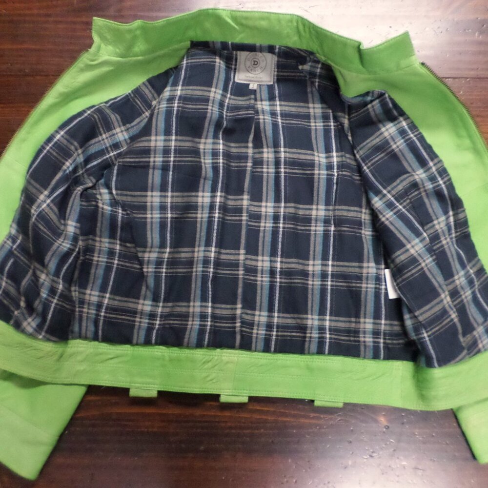 DOUBLE D RANCH LEATHER BIKER JACKET California Logo Patches - Picture 7 of 15